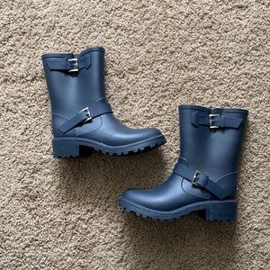 Navy Blue Tommy Hilfiger Rain Boots size 8